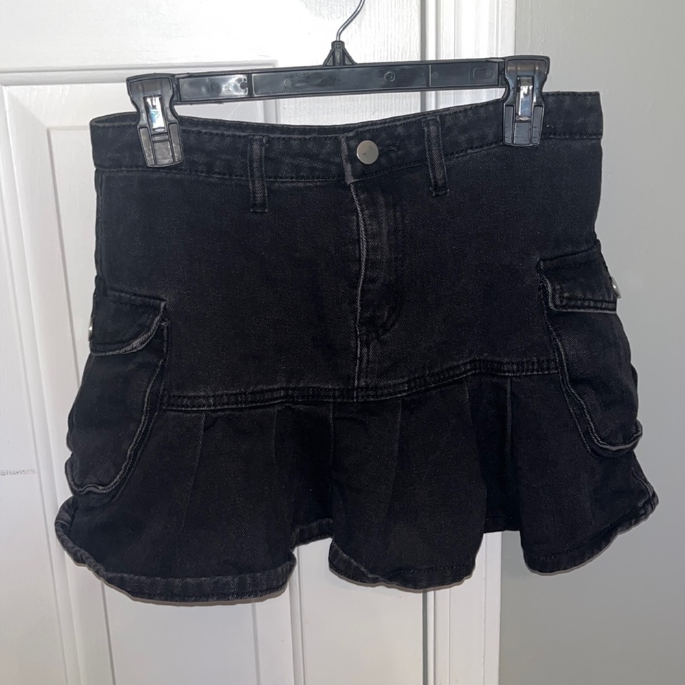 Y2K Mini Denim Cargo Skirt